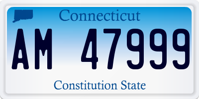 CT license plate AM47999