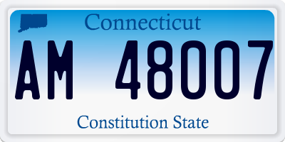 CT license plate AM48007