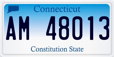 CT license plate AM48013
