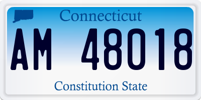 CT license plate AM48018
