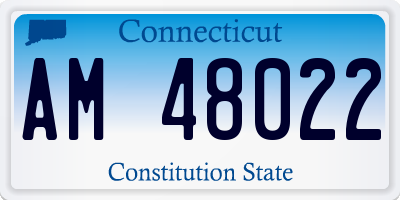 CT license plate AM48022