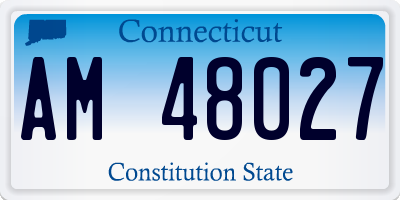 CT license plate AM48027