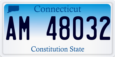 CT license plate AM48032