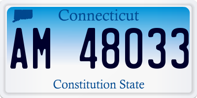 CT license plate AM48033