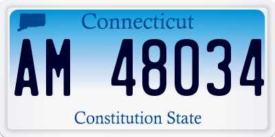 CT license plate AM48034