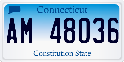 CT license plate AM48036