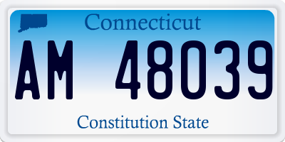 CT license plate AM48039