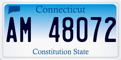 CT license plate AM48072