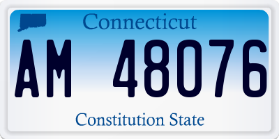 CT license plate AM48076