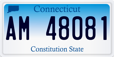 CT license plate AM48081