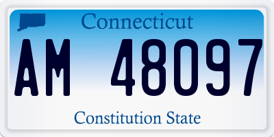 CT license plate AM48097