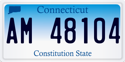 CT license plate AM48104