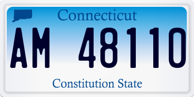 CT license plate AM48110