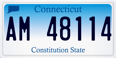 CT license plate AM48114