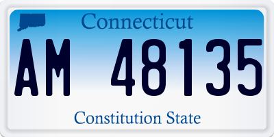 CT license plate AM48135