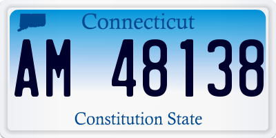 CT license plate AM48138