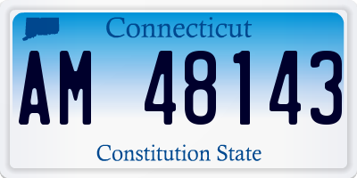 CT license plate AM48143