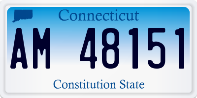 CT license plate AM48151