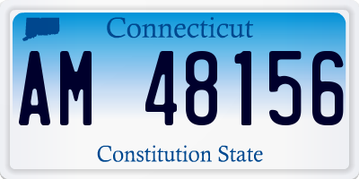 CT license plate AM48156