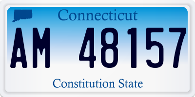 CT license plate AM48157