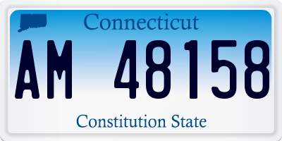 CT license plate AM48158