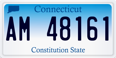 CT license plate AM48161