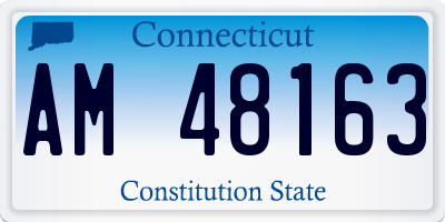 CT license plate AM48163