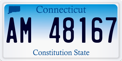 CT license plate AM48167