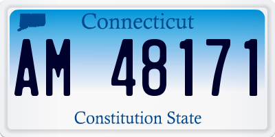 CT license plate AM48171