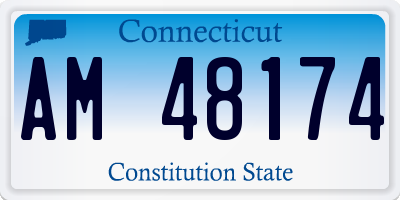 CT license plate AM48174