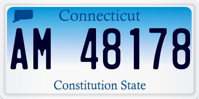 CT license plate AM48178