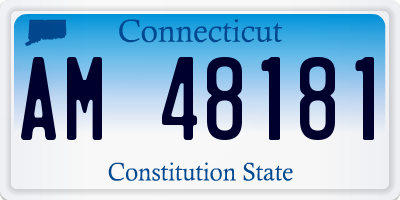 CT license plate AM48181