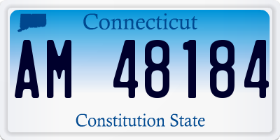 CT license plate AM48184