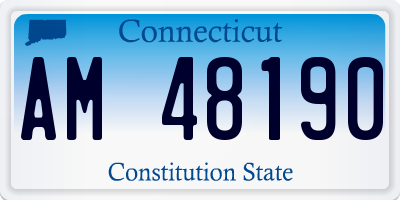 CT license plate AM48190
