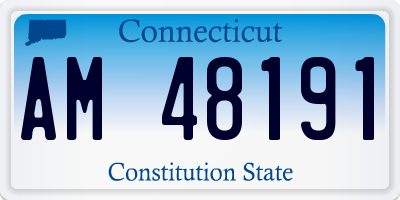 CT license plate AM48191