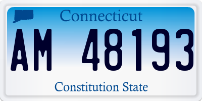 CT license plate AM48193