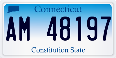 CT license plate AM48197