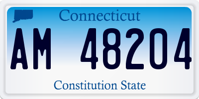 CT license plate AM48204