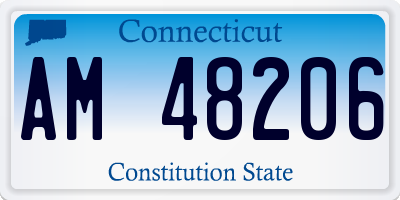CT license plate AM48206