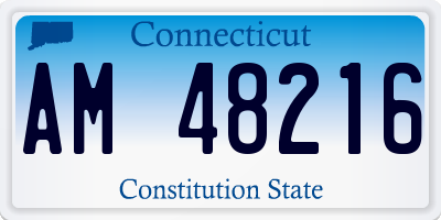 CT license plate AM48216