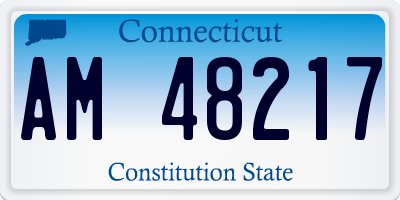 CT license plate AM48217