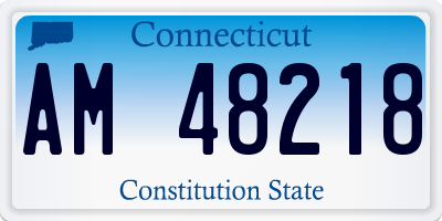 CT license plate AM48218