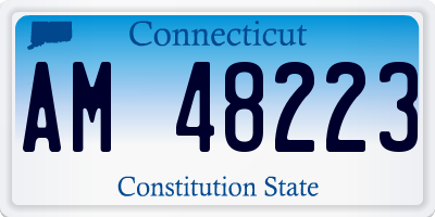 CT license plate AM48223