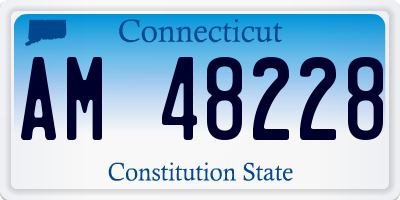 CT license plate AM48228