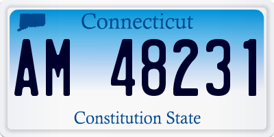 CT license plate AM48231