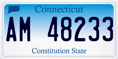 CT license plate AM48233