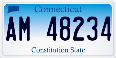 CT license plate AM48234