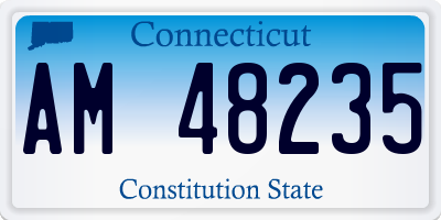 CT license plate AM48235