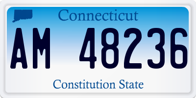 CT license plate AM48236