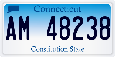 CT license plate AM48238